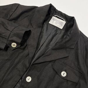 International Scene Vintage Womens Black‎ Pearl Button Collared Jacket 487